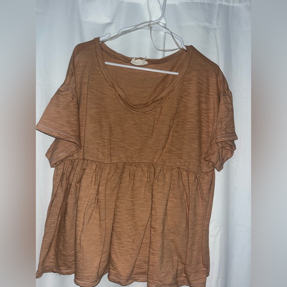 Burnt orange flowy top